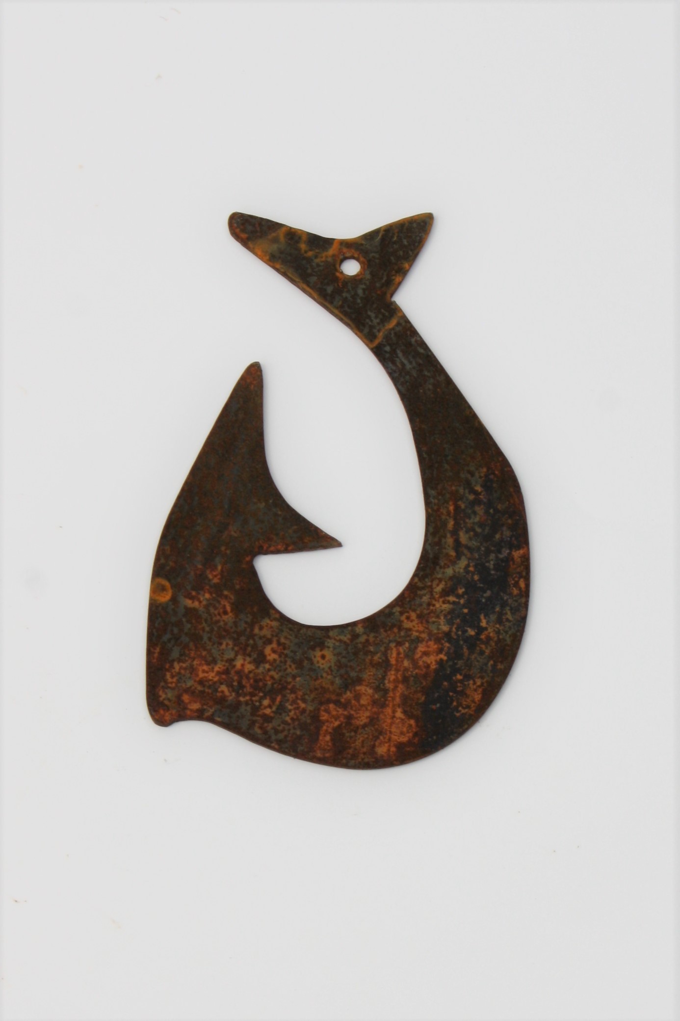 Fish Hook 5 - Small - Weathered Corten Steel
